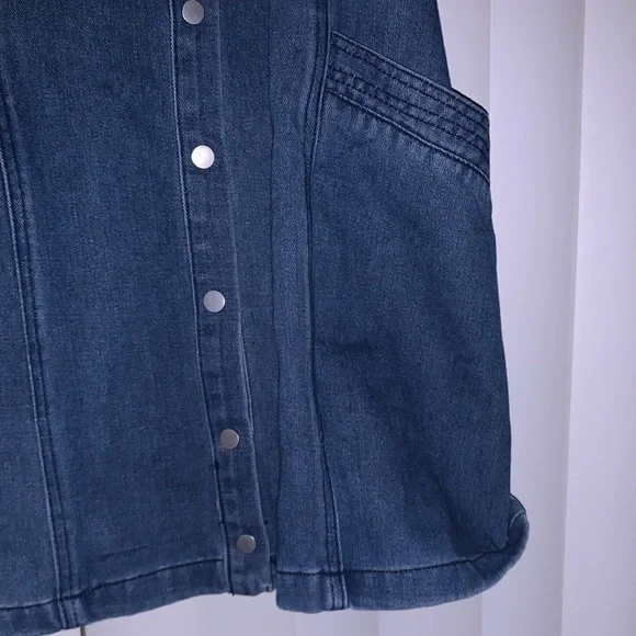 Stylish Blue Denim Dress - Picture 5 of 6